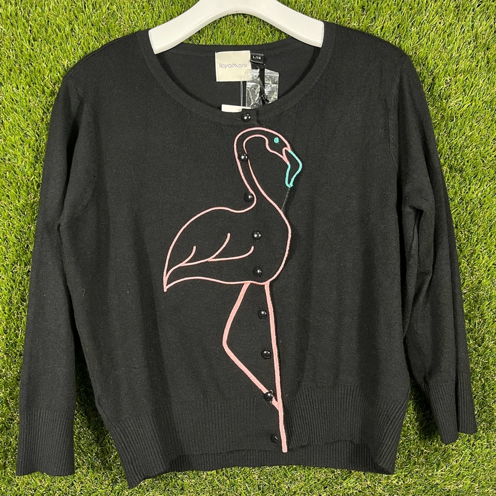 NWT Royal Monk Flamingo Cardigan